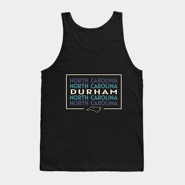 Durham, NC Simple Repeater Tank Top by nonbeenarydesigns